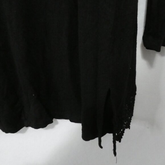 GEORGE | 1X | Classic Black Long Sleeve Top | Scoop Neck | Lace Bottom Trim - Picture 16 of 16